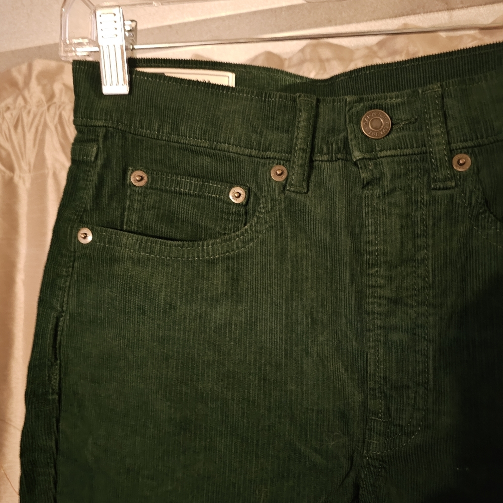 Petite High Rise Cigarette Cords with Secret Smoothing Pockets - Picture 2 of 8